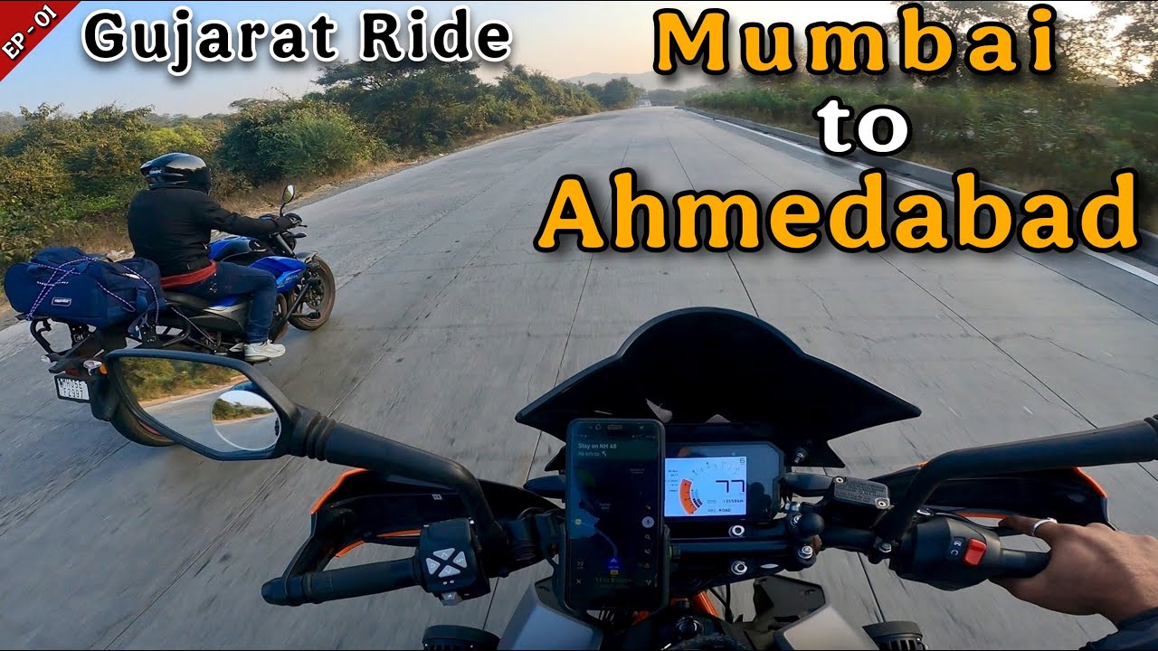 Mumbai to Ahmedabad | EP- 01 | Gujarat Ride | Best bike best Road | #ktmduke390 #gujarat #ahmedabad