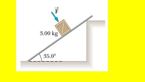 The coefficient of static friction between the 3.00kg crate and the 35.0 incline