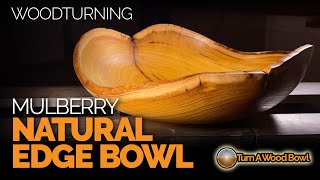 Natural Edge Mulberry Woodturning Bowl - Video