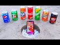 Coca Cola, Fanta, Sprite and Mentos vs iPhone 11 Underground