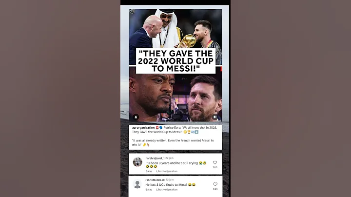 🗣️They gave the world cup to messi 🤔 #evra #messi #lionelmessi #shorts