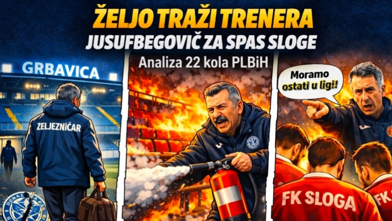 ZELJO trazi trenera 👀⁉️ Analiza 22 kola PLBiH 🇧🇦⁉️ Jusufbegovic za spas Sloge 👀⁉️ Borba za KUP 🏆⁉️