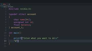 Bank Account System in C | Part 1 | Setup & Intro