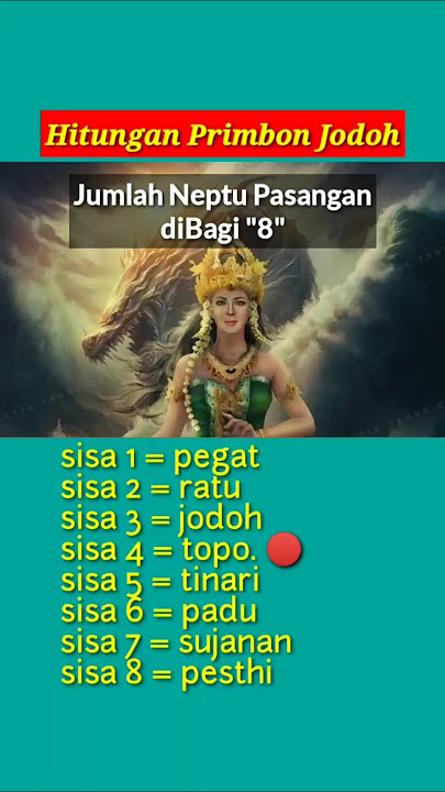 primbon jodoh Tibo topo #weton #shortsvideo