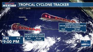 Dan Cookes forecast: Lowell and Karina are/will be major hurricanes with winds in excess of 120m...