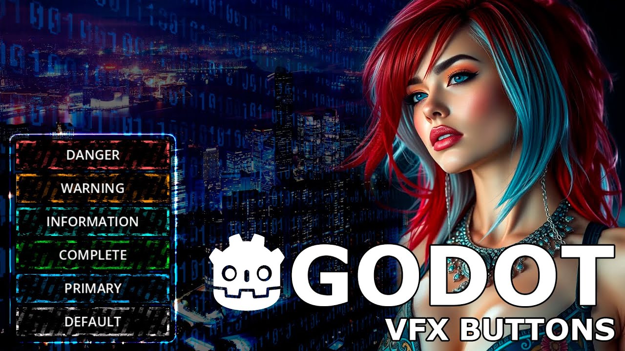 GODOT, Анимированные кнопки, VFX-эффект, VFX Buttons - YouTube