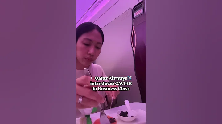 @qatarairways introduces caviar to business class 🇶🇦✈️ #qatarairways #businessclass #caviar