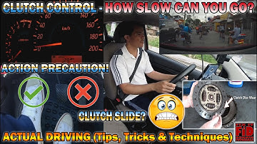 How slow can you go in traffic? clutch control skills - Tagalog