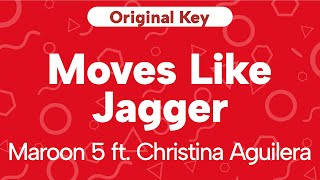 Karaoke Moves Like Jagger - Maroon 5 ft. Christina Aguilera | Original Key (Cover with Backing Voc)