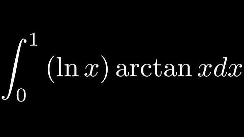Feynman Integration Example 64 - Integral from 0 to 1 of (lnx)(arctanx)dx