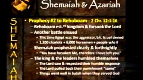 Shemaiah ed Azariah: la storia di Gerusalemme e il ruolo dei profeti dimenticati