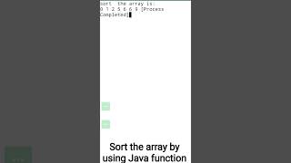 sort the array by using function in java.#array ,#java programming #arrays