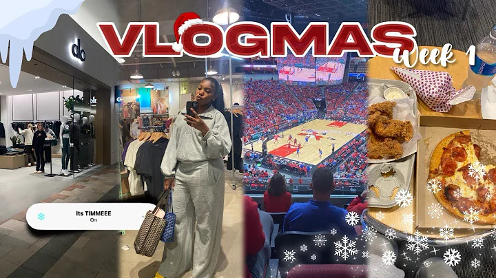 VLOGMAS WEEK 1 🎄| basketball game, shopping, friends, etc.