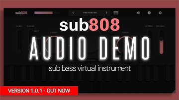 sub808 version 1.0.1 - Cross-platform - Sub-bass instrument (AUv3, AU, VST3, Stand-alone) - Out now!