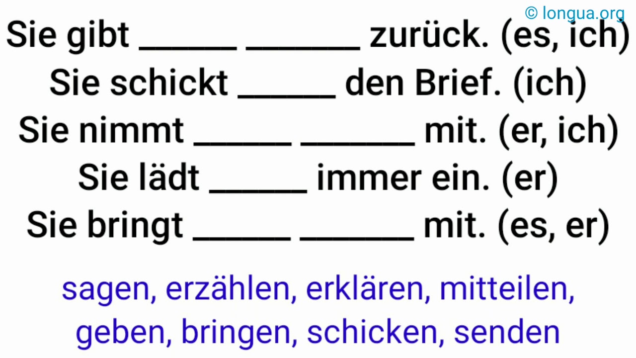 Geben Akkusativ Oder Dativ