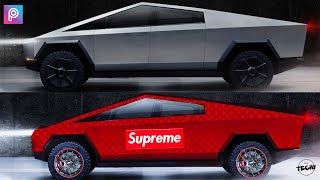 Turning Tesla's Cybertruck Into A Hypebeast Truck | PicsArt Editing Tutorial screenshot 3
