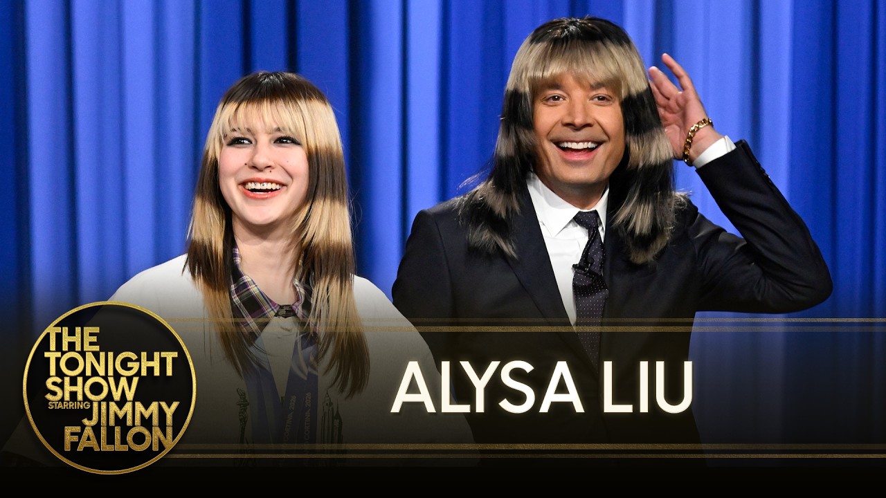Alysa Liu Crashes Jimmy's Monologue and Gifts Him His Own Alysa Liu-Inspired Wig | The Tonight Show