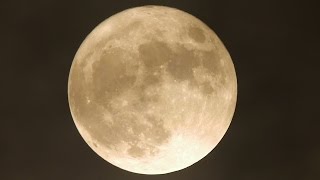 November 14 - 2016 Supermoon Between Moving Clouds - Largest, Closest and Brightest Moon Since 1948