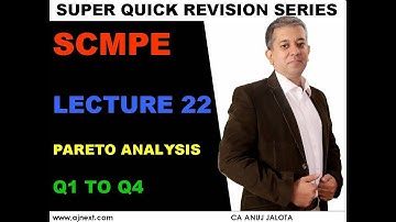 CA Final  || SCMPE ||  Super Quick Revision # 22  || Chapter 10 || Pareto Analysis || Q1 to Q4