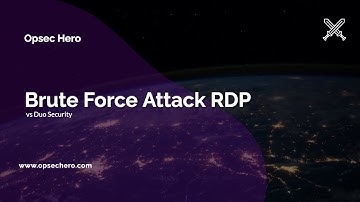 Brute Force Attack RDP Windows Vs Duo Security