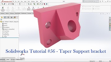 Solidworks Tutorial #56 - Taper Support Bracket #solidworks #solidworkstutorial