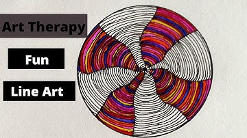 How to Draw Curved Line Illusions | Optical Illusion | Art Therapy | Timelapse video