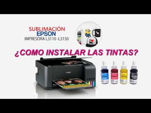 IMPRESORA SUBLIMACION EPSON 3110 - 3150 INSTALACION TINTAS DE SUBLIMACION 