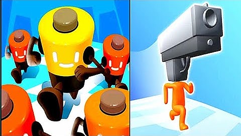 Battery Run|| Gun Head Run|| All Levels Completed|| Android iOS Gameplay