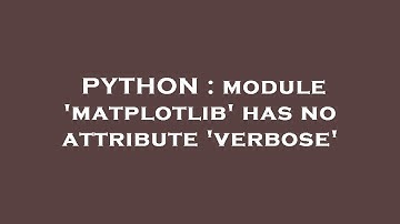 PYTHON : module 