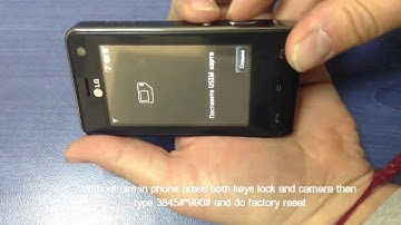 Factory reset LG KU990 - how to remove security lock