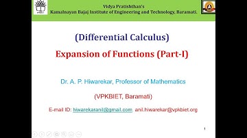 Expansion of Functions (Part-I)