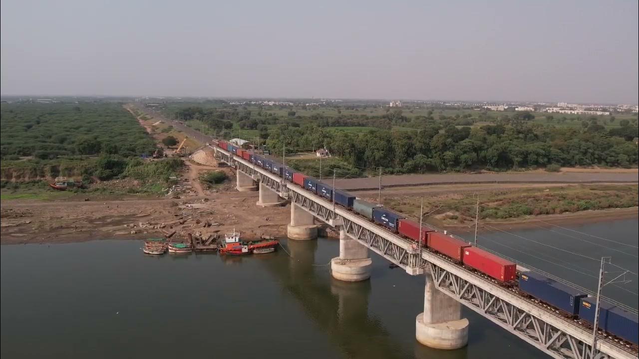 1st freight train trial between wdfc s new gothangam new makarpura