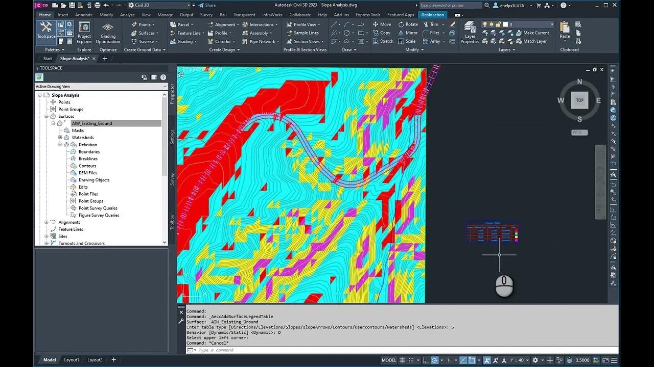 Civil 3D Slope Analysis of Surface Overview YouTube