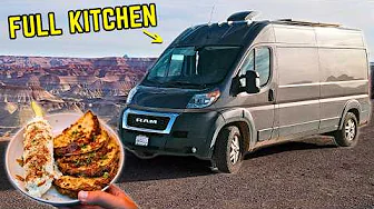 Vanlife Overnight on a Cliff | Cooking Elotes & Tacos