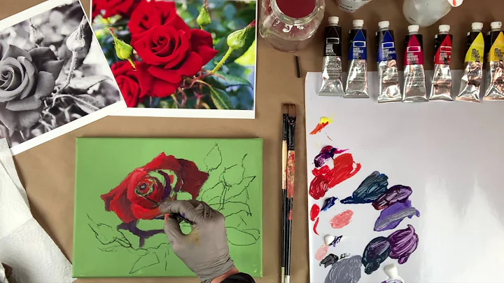 Painting a Rose using Acrylics with Rachael McCamp...