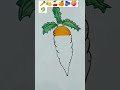 Easy carrot colouring  panting drawing howtodraw easydrawing youtubeshorts riyabajeth