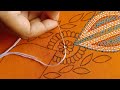 Most Strange Hand Embroidery Stitch for Beginners, Phulkari Borderline Design for Dress