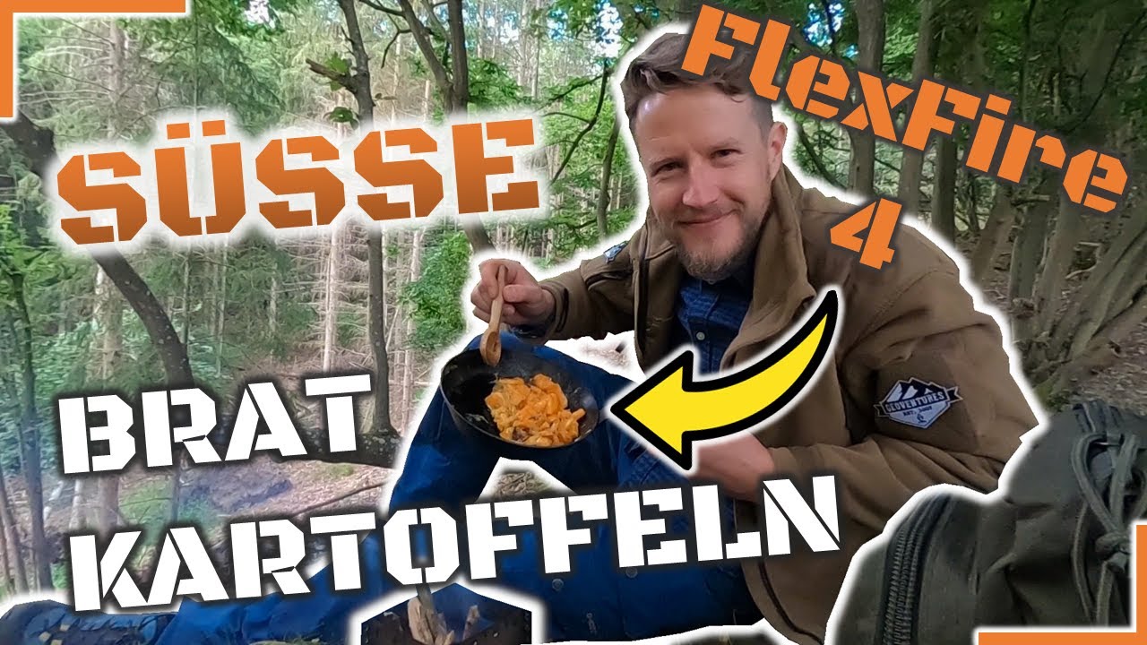 Süßkartoffel-Pfanne mit Käse - Outdoor Cooking mit dem FlexFire 4