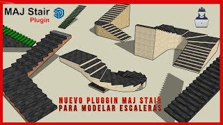 HOW TO MAKE STAIRS IN SKETCHUP (PLUGGIN MAJ STAIR) !!