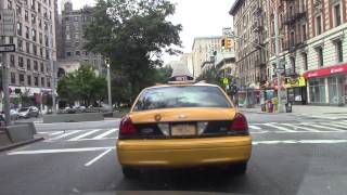 Driving Broadway to Lower Manhattan, New York City