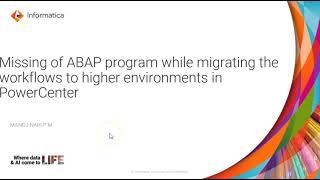 Missing of ABAP Program while Migrating to Higher Environments in PowerCenter