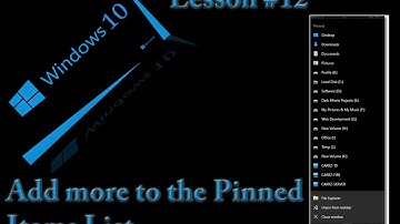 Windows 10 New Users Lessons 12 - Increase Number of Items in Pinned Jump List