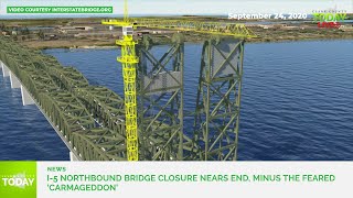 I-5 Northbound bridge closure nears end, minus the feared ‘carmageddon’