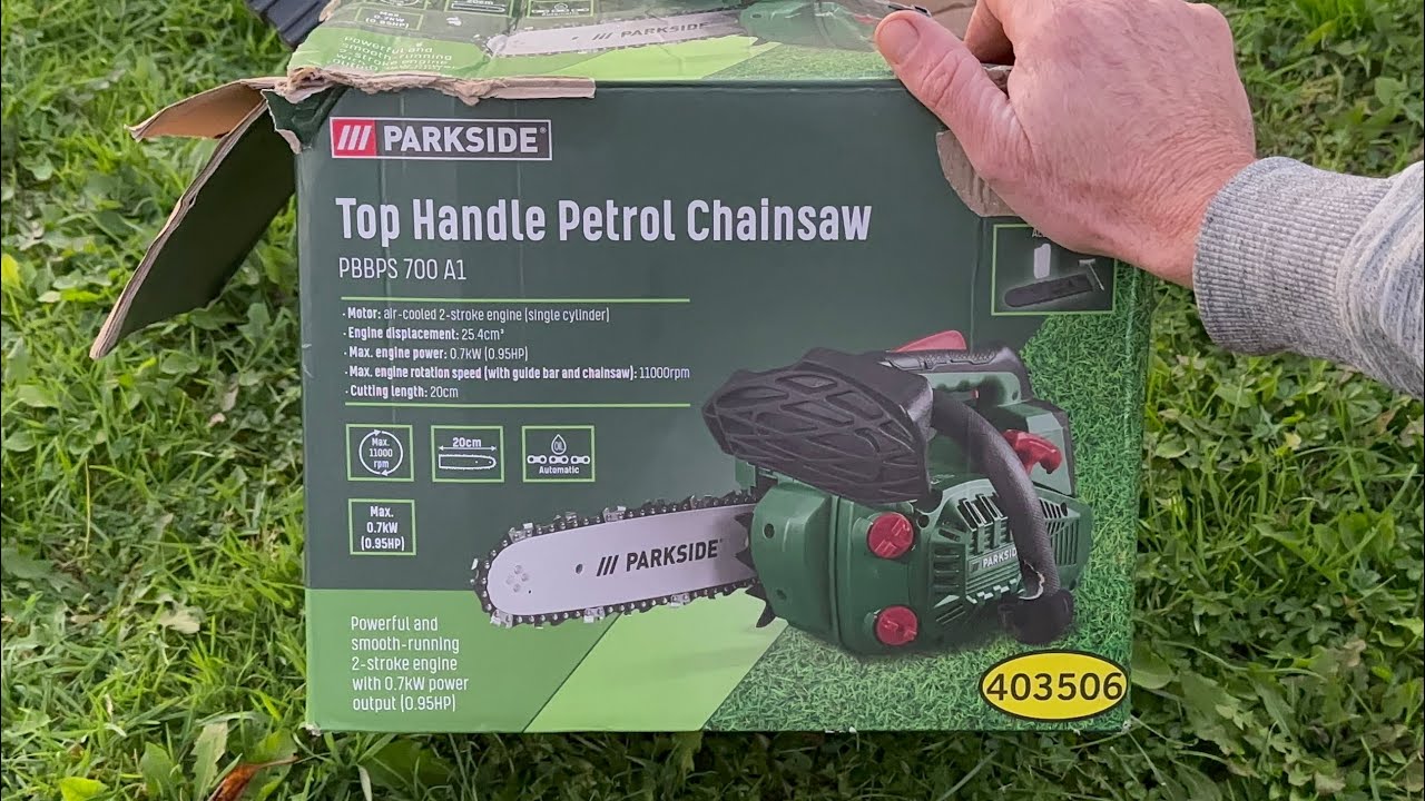 Parkside Top Handle Petrol Chainsaw PBBPS 700 A1 | Parkside Benzinska  jednoručna motorka - YouTube