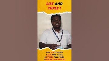 List and Tuple in Python | Difference between list and tuple | தமிழில்  | in Tamil | #shorts