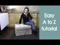 Reupholster an Ottoman with piping (how to) - Renee Romeo