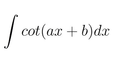 Integral of cot(ax+b) (substitution)