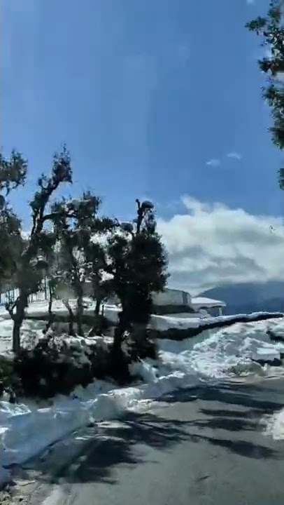 snow covered Roads to Ramnagar from Joshimath, Uttarakhand #short #viral #satisfying #asmr#youtube