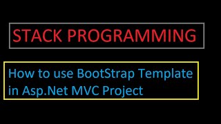 $.6 Use Bootstrap template in Ap.net MVC || Import Bootstrap template in Ap.net MVC