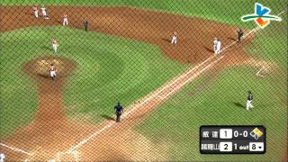 20140322甲組春季聯賽 台中威達 VS 嘉義諸羅山 8下 黃志豪中間方向穿越安打 諸羅山站上一、二壘